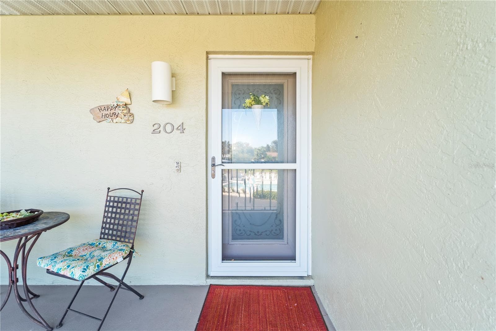 Protected storm door